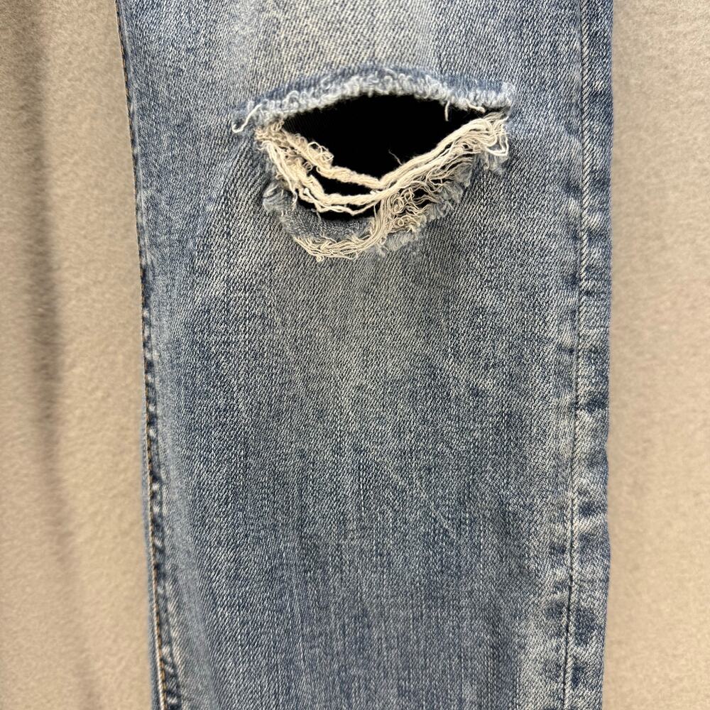 Silver Jeans Women's 26x27 (2) Blue Boyfriend Tapered Distressed Mid Rise - Picture 6 of 15
